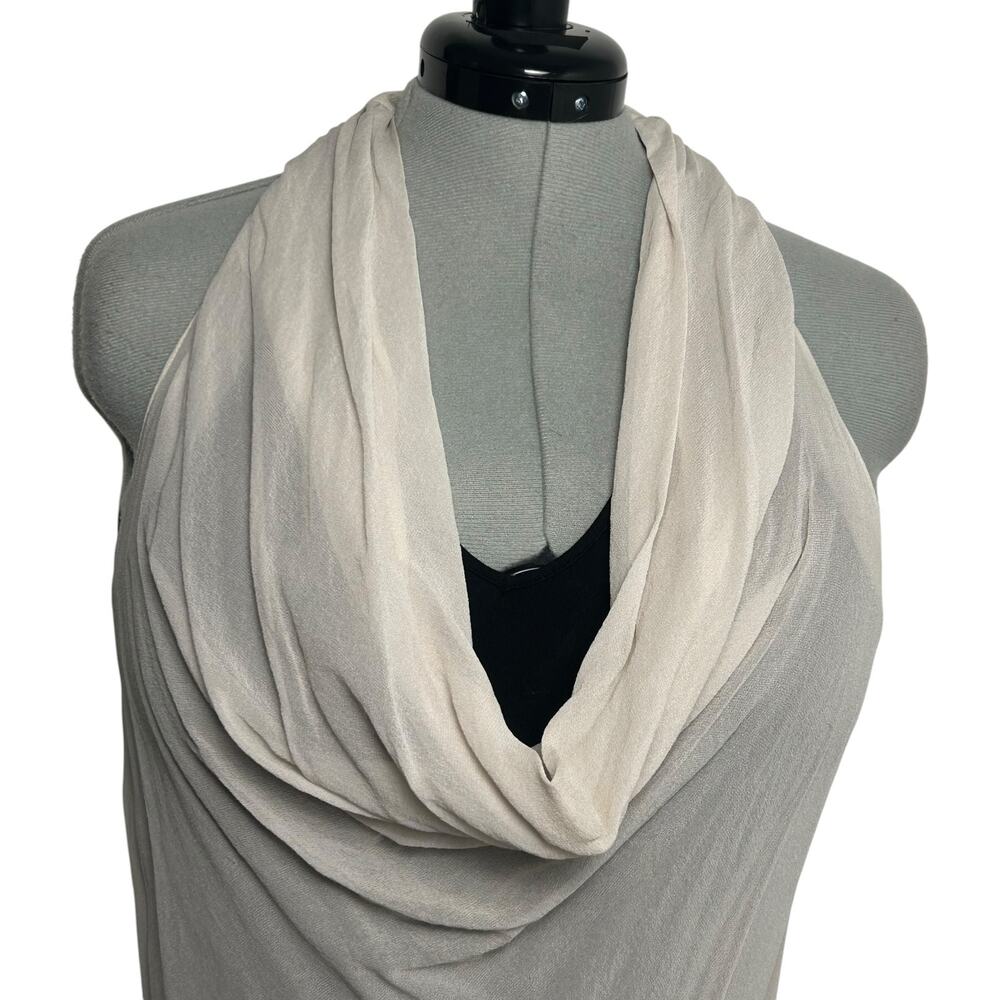 Trouvé Black and Cream Silk Tank Top Size S - Picture 3 of 8
